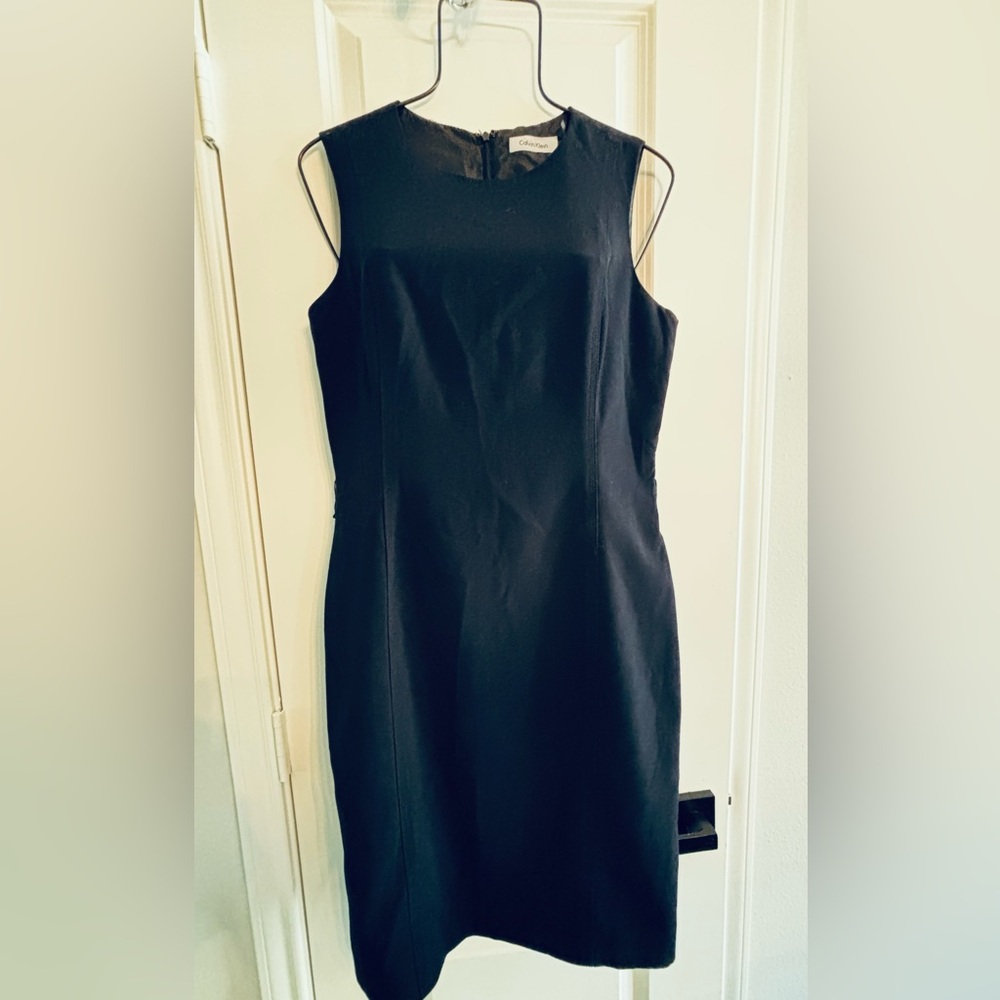 Calvin Klein women’s Sleeveless Black Midi Sheath Dress - 6. FORMAL- BUSINESS